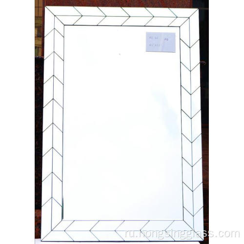 Прямоугольное серебряное зеркало подвесное зеркало
